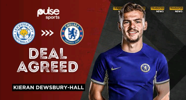 DONE DEAL: Leicester midfielder Kiernan Dewsbury-Hall agrees to a €35 million deal with Chelsea.