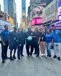 AAU Basketball and the NYPD are collaborating to take over Times Square.