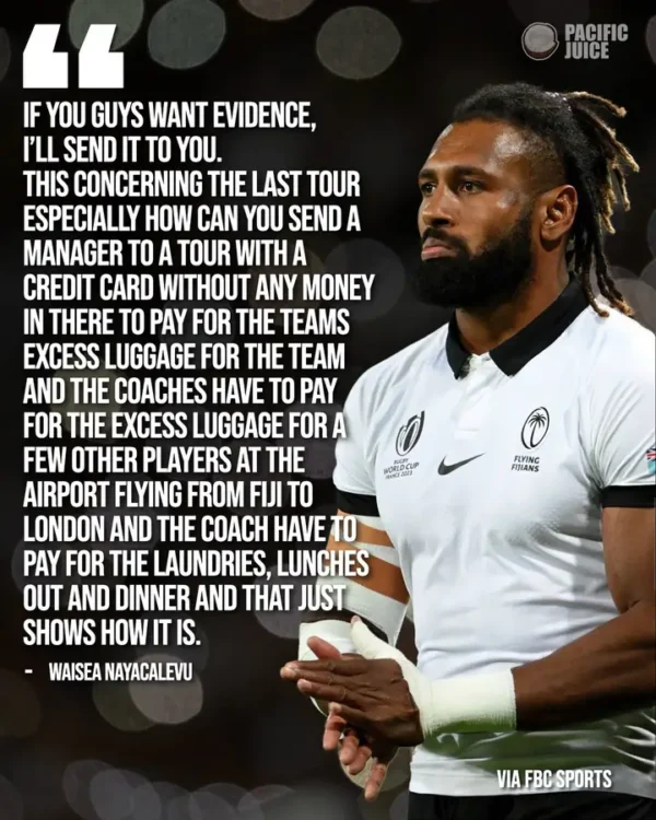 JUST IN:The Fiji Rugby Union(FRU) Retaliate Over Corruption Allegations To Rugby World Cup Captain WAISEA NAYACALEVU.