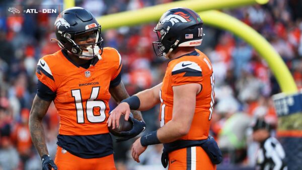 “Breaking: Dynamic Play as Broncos QB Bo Nix Links Up with WR Troy Franklin for a Stunning 7-Yard Touchdown in 38-6 Rout of Falcons.”