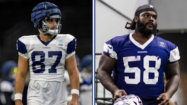   two key players for the Dallas Cowboys, Jake Ferguson and Mazi Smith, have been suspended from playing in the upcoming conference 