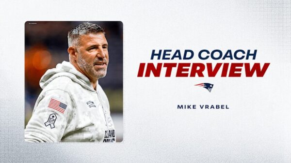 BREAKING: The New England Patriots have completed an interview with Mike Vrabel for their head coaching position