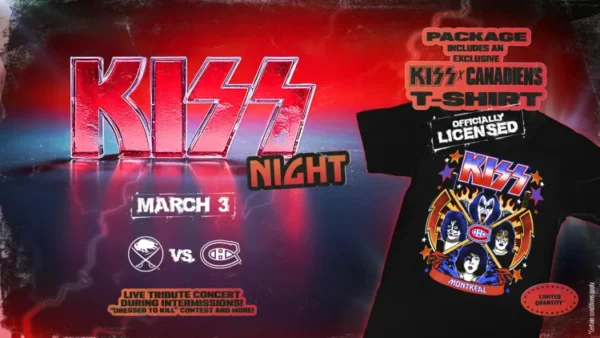 JUST IN: Montreal Canadiens To Host 2025 KISS NIGHT Day Celebration