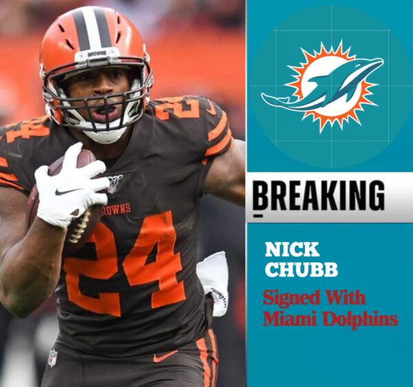 JUST IN: Miami Dolphins Has Trade Their 13th Pick, Wide Receiver River Cracraft, And Offensive Tackle Jackson Carman For Cleveland Browns Dominant Elite Running Back Nick Chubb For The 2025 Season