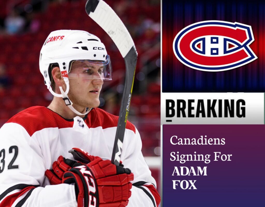 BREAKING NEWS: Montreal Canadiens Have Agreed To A $69 Million Deal With Adam Fox To Power Their Right-Shot Defensemen