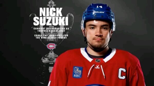 GOOD NEWS: NICK SUZUKI SHINES AS HE EARNS NOMINATION FOR THE PRESTIGIOUS KING CLANCY MEMORIAL TROPHY
