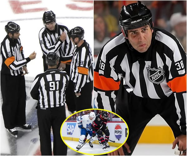 NHL BOMBSHELL: The NHL has unexpectedly fired five referees, most notably Francois St. Laurent – the lead official in the game between the Ottawa Senators and the Toronto Maple Leafs – due to their involvement in the largest bribery scandal in NHL history. Immediately, Toronto Maple Leafs fans demanded a replay of the game, and here is the NHL’s response…