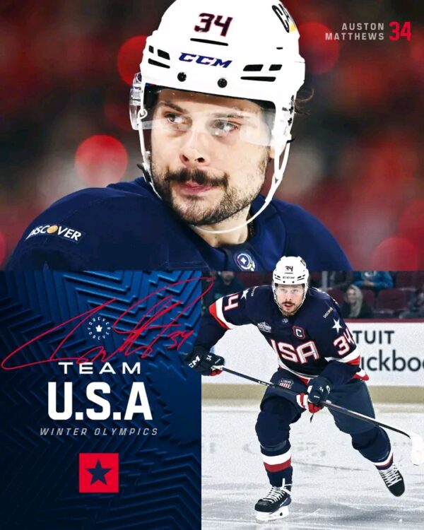 Andiamo, Auston: Matthews is Olympic Bound