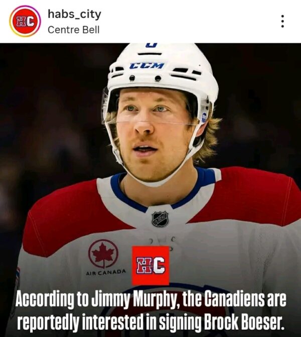 HABS News: Montreal Canadiens Pull-Off Another Blockbuster Move; Set to Acquire Brock Boeser to 4-Years Multi-million Dollar Contract… See More…