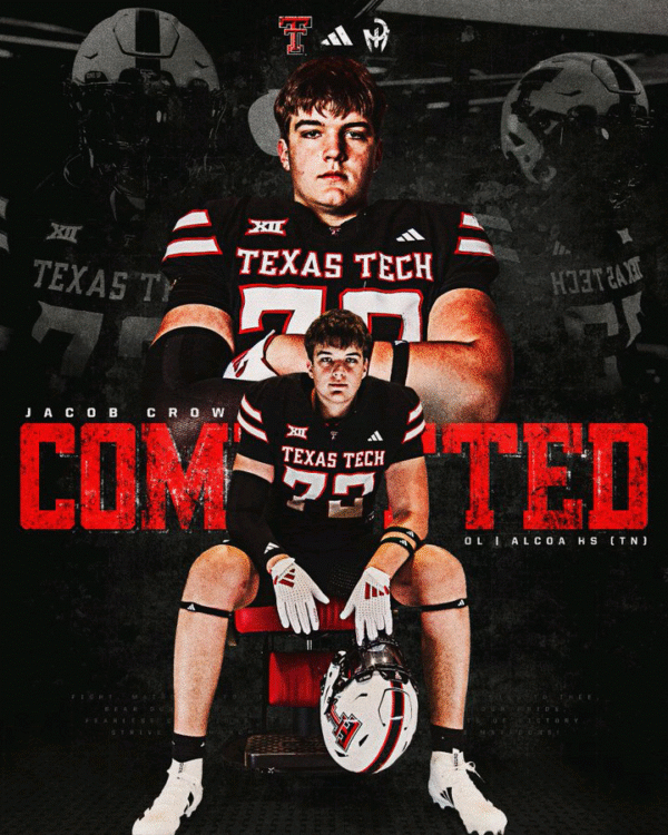 COMMITTED: Texas Tech Scores Big with 2026 OL Jacob Crow from Alcoa (TN)