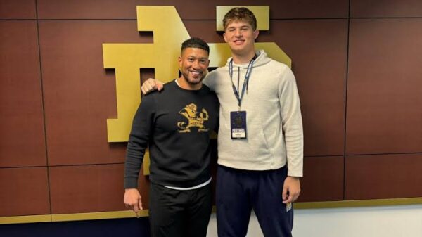 Breaking News: 6’7″, 285-Pound Four-Star Offensive Tackle Chose the Fighting Irish over other Top programs, including Penn State, Texas, Alabama, and Ohio State.