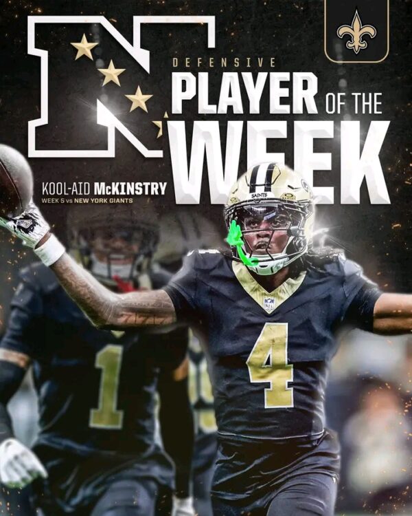 MASSIVE BOOST: Kool-Aid McKinstry Named NFC Defensive Player of the Week