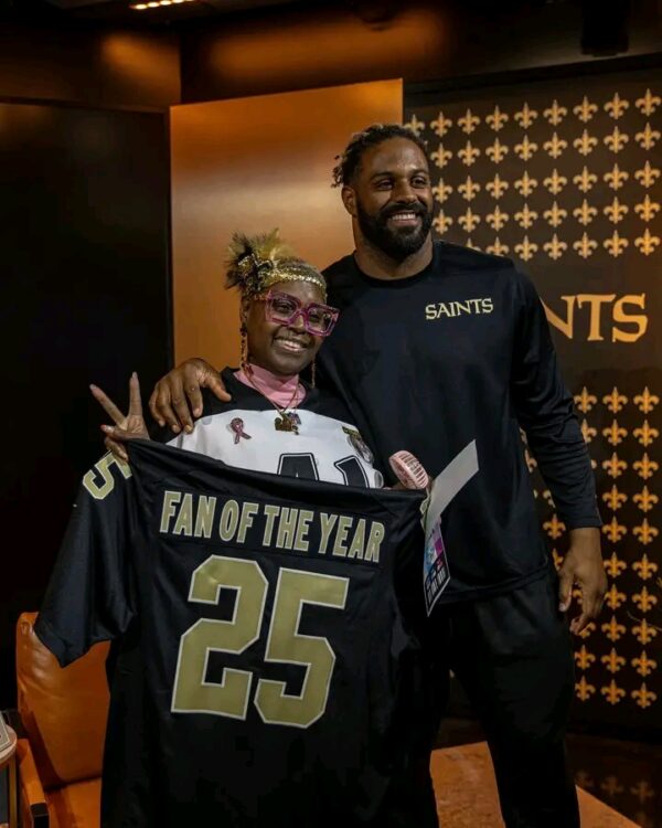 Angela “Ms. Big O” Austin Named 2025 Saints Fan of the Year: A Celebration of Heart, Hope, and Who Dat Spirit