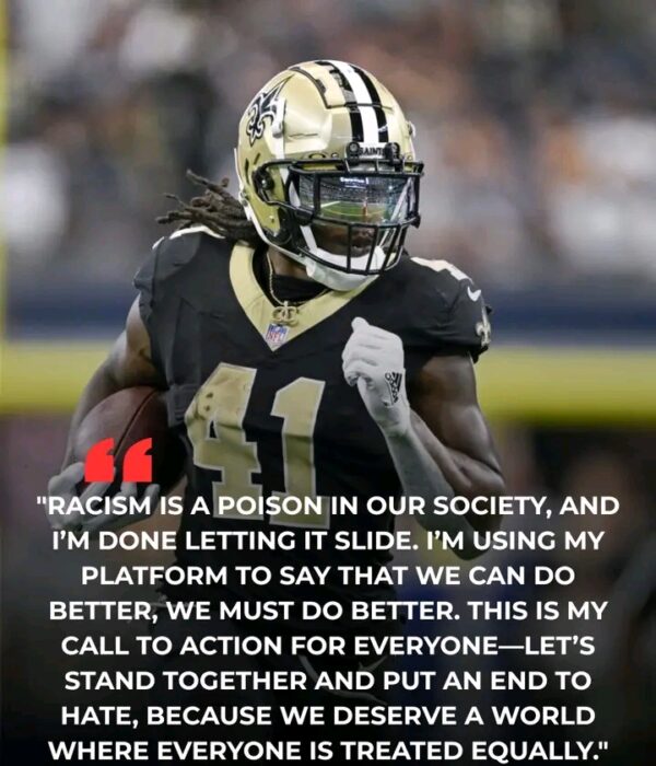JUST IN: Alvin Kamara’s Powerful Stand Against Racism Ignites Nationwide Conversation