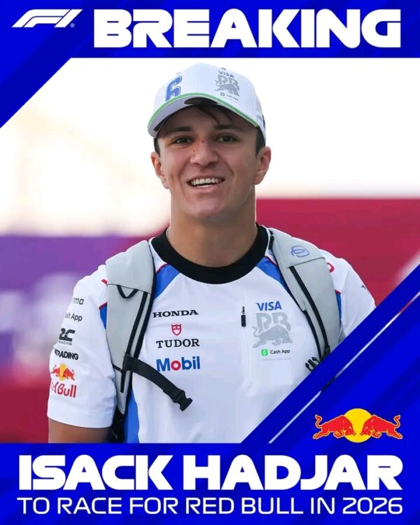 F1 News Today: “New Page, New Era” — Red Bull Racing confirms Isack Hadjar as teammate to Max Verstappen for 2026