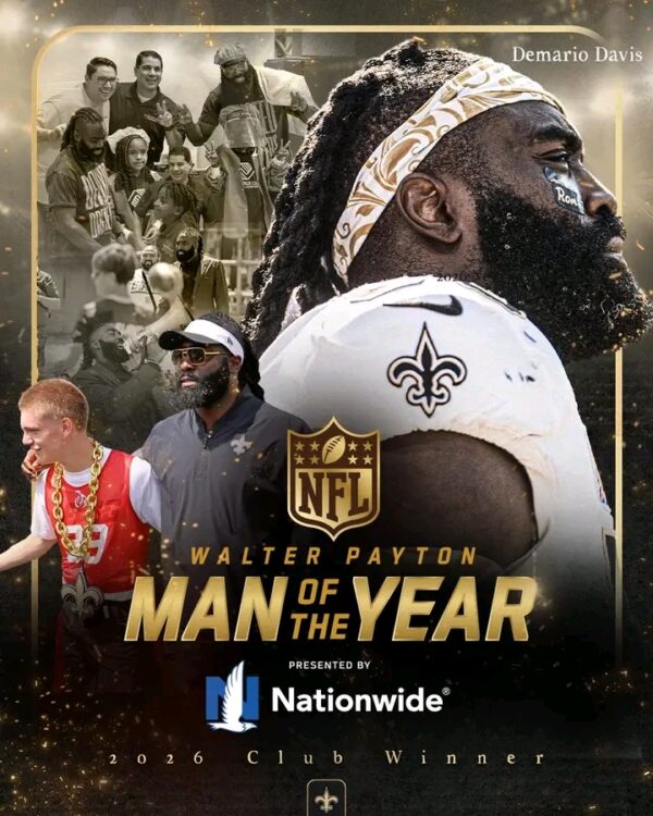 BREAKING NEWS: Demario Davis Named Saints’ Walter Payton NFL Man of the Year Club Winner